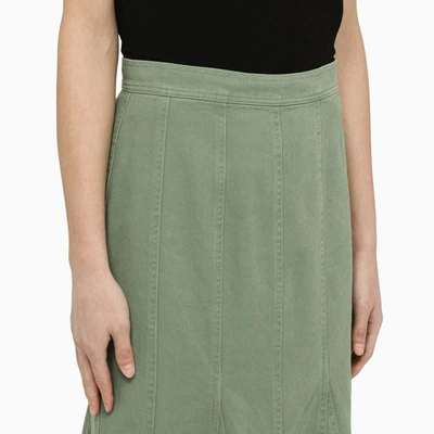 Shop Max Mara Long Skirt In Green