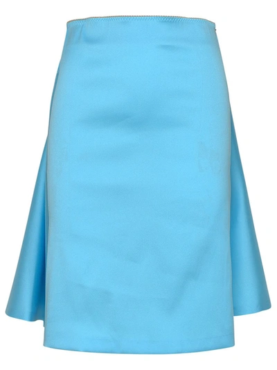 Shop Sportmax Light Blue Polyester Blend Beira Skirt