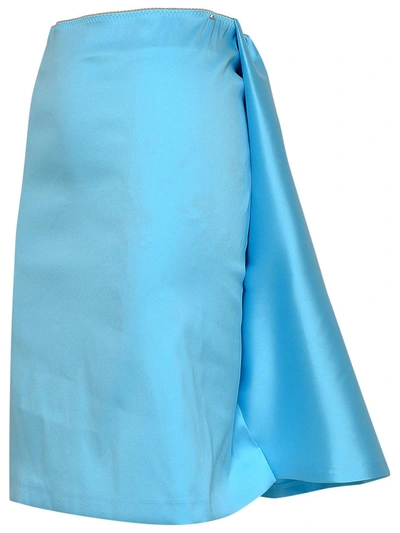 Shop Sportmax Light Blue Polyester Blend Beira Skirt
