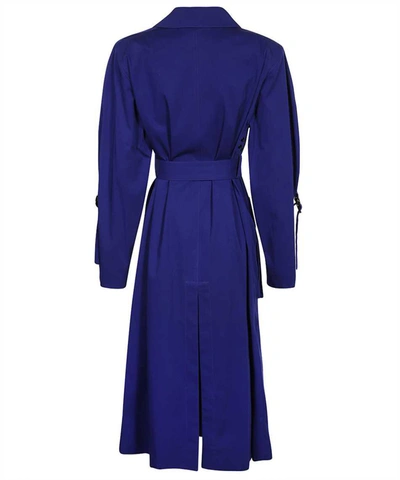 Shop Stella Mccartney Long Trench Coat In Blue