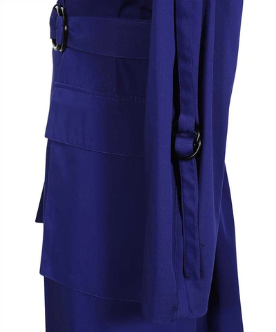 Shop Stella Mccartney Long Trench Coat In Blue