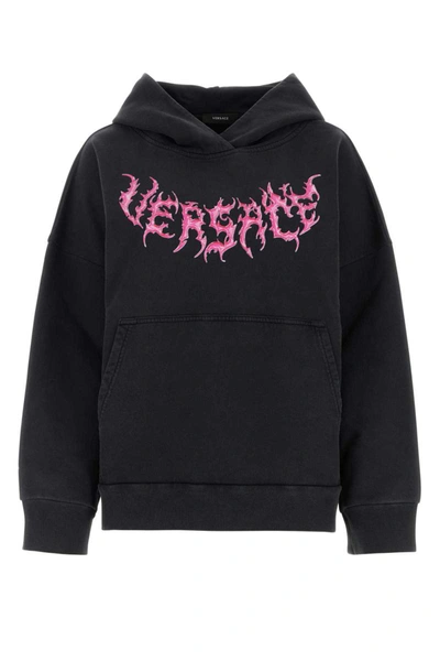 Shop Versace Sweatshirts In Black