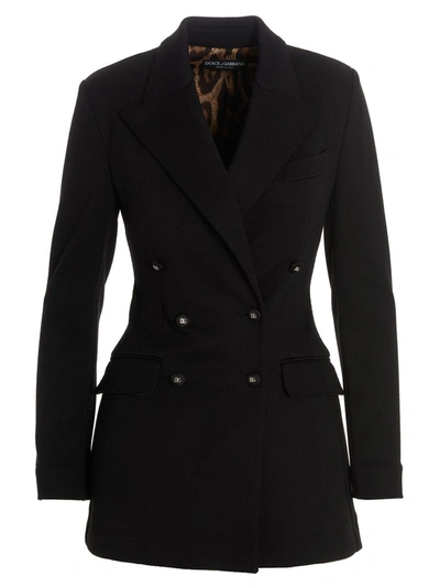 Shop Dolce & Gabbana Milan Point Blazer Jacket In Black