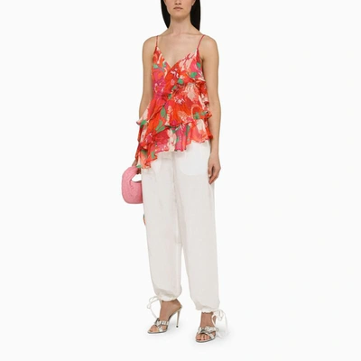 Msgm Synthetic Fibers Trousers In White