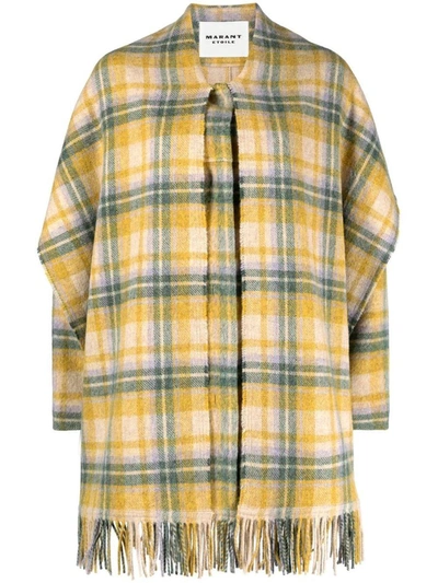 Shop Isabel Marant Étoile Faty Wool Blend Coat In Yellow