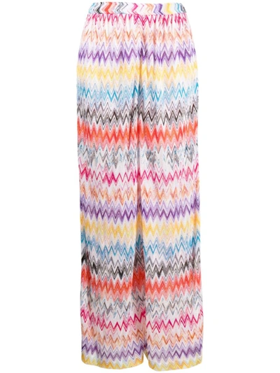 Shop Missoni Trousers With Print In Multicolour