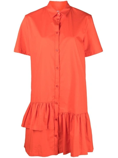 Shop Paul Smith Polo-style Dress With Ruffles In Red