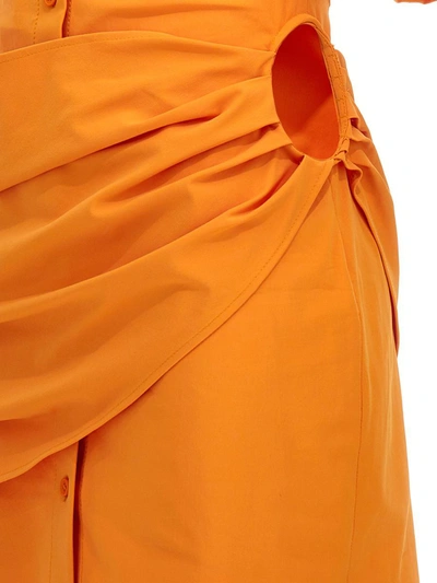 Shop Jacquemus 'la Robe Camisa' Dress In Orange