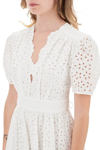 Shop Pinko Broderie Anglaise Mini Dress In White