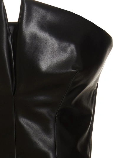 Shop Maison Margiela Silky Satin Dress In Black