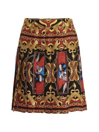 Shop Moschino 'bugs Bunny' Skirt In Multicolor