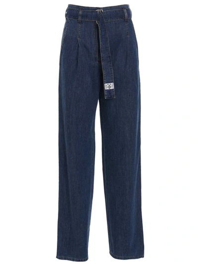 Shop Philosophy Di Lorenzo Serafini Jeans With Front Pleats In Blue