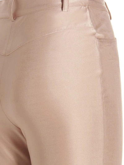 Shop Alexandre Vauthier Shiny Stretch Pants In Pink