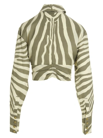 Shop Balmain Zebra Shirt In Multicolor