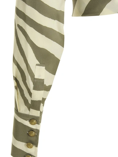 Shop Balmain Zebra Shirt In Multicolor