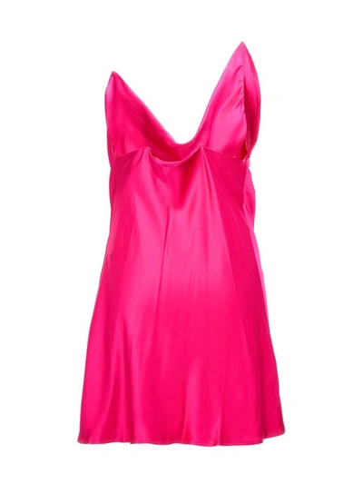 Y/project Y Project Satin Slip Dress In Fuchsia