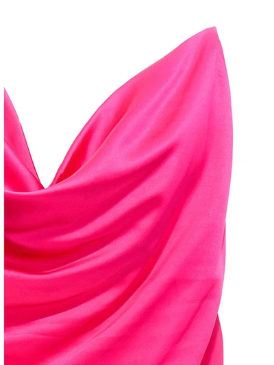 Y/project Y Project Satin Slip Dress In Fuchsia
