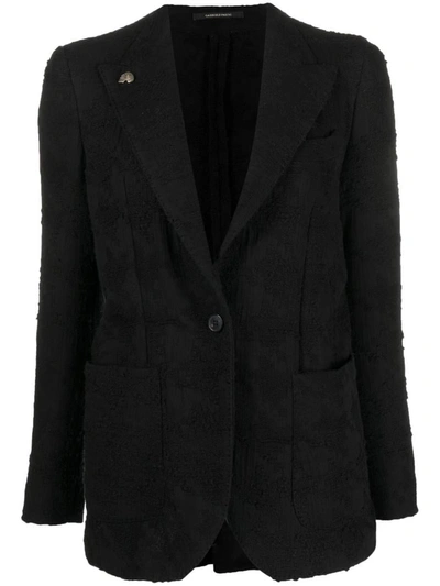 Shop Gabriele Pasini Cotton Single Breasted Jacket In Black