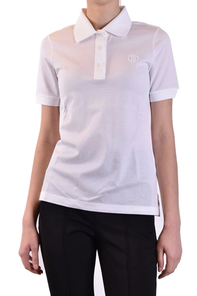 Shop Burberry Polos In White