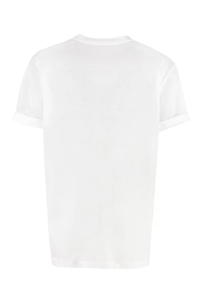 Shop Stella Mccartney Embroidered Star Detail Cotton T-shirt In White