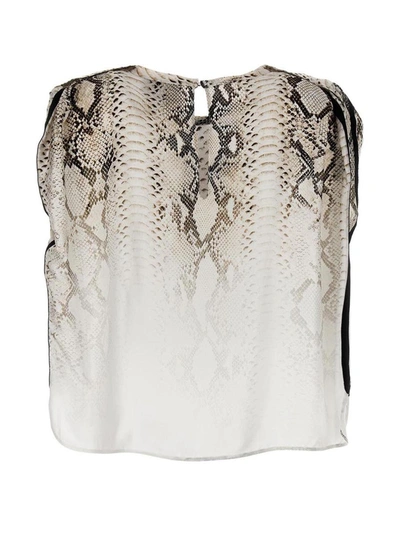 Nude Sleeveless T-shirt With Round Neck In Multicolor