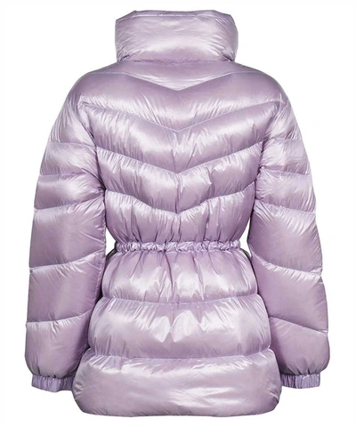 Shop Woolrich Techno-nylon Down Jacket In Lilac