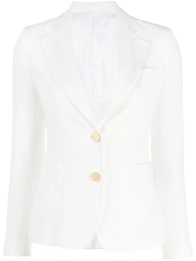 Shop Tagliatore Single Breasted Jacket In White