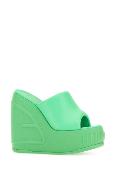 Shop Fendi Sandals In Green
