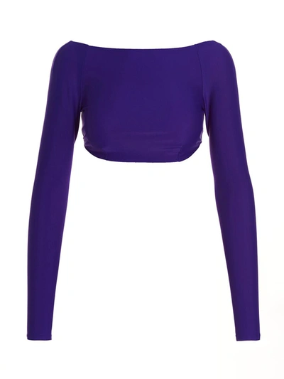 Shop Emilio Pucci Top Cropped Cut Out In Purple