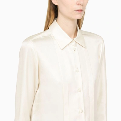 Shop Max Mara Satin Shirt In White