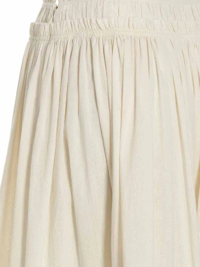 Shop Tory Burch 'rouched Waist' Skirt In White