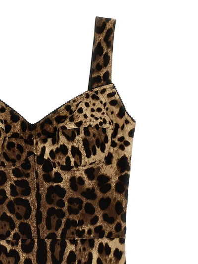 Shop Dolce & Gabbana 'leopardo' Bodysuit In Multicolor