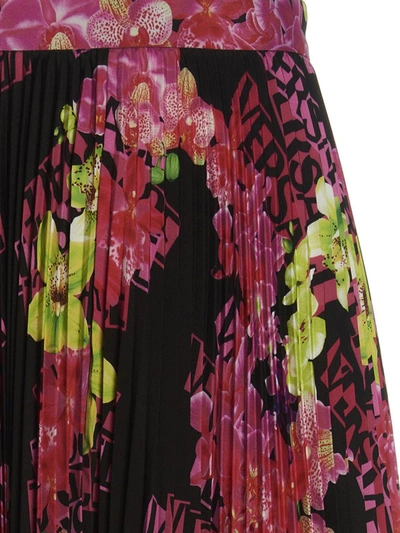 Shop Versace 'orchid ' Skirt In Multicolor