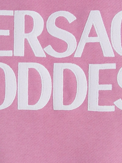 Shop Versace ‘ Goddess' Hoodie In Pink