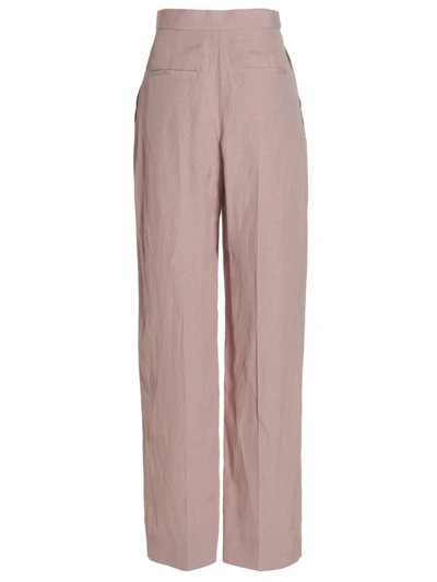 Shop Stella Mccartney Pants With Front Pleats Viscose In Pink