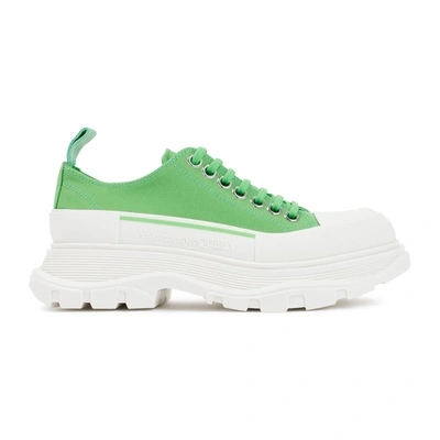 Shop Alexander Mcqueen Tread Slick Lace Up Shoes In Green