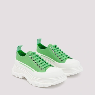 Shop Alexander Mcqueen Tread Slick Lace Up Shoes In Green