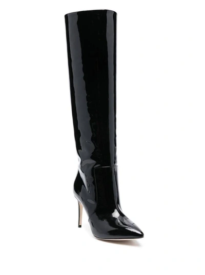 Shop Paris Texas Patent Black Stiletto Boots Heel 85