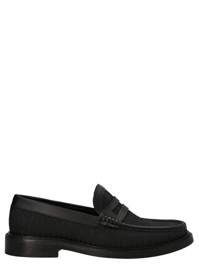 Shop Moschino 'college' Loafers In Black