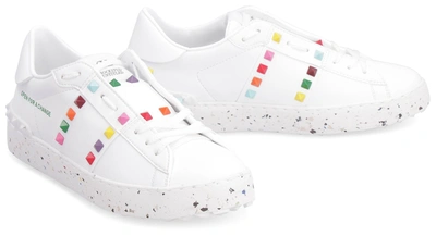 Valentino Open For A Change Rockstud Low-top Sneakers In White
