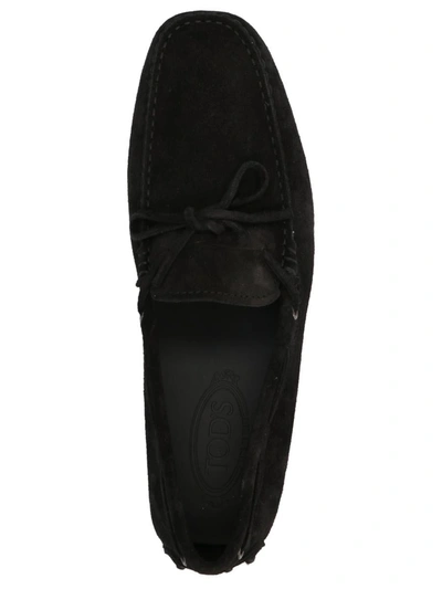 Shop Tod's 'driver' Loafers In Black