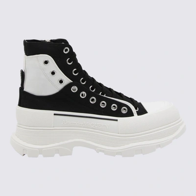 Shop Alexander Mcqueen Black Tread Slick Boots In Blk/whi/of.wh/blk/si
