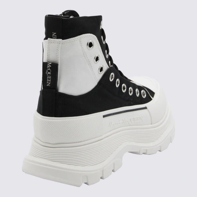 Shop Alexander Mcqueen Black Tread Slick Boots In Blk/whi/of.wh/blk/si