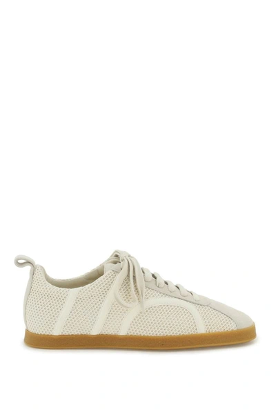 Shop Totême Toteme 'the Mesh' Sneakers In White