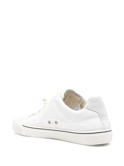 Shop Maison Margiela New Evolution Leather Sneakers In White