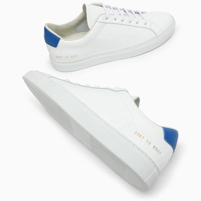 Shop Common Projects Retro White/blue Low Trainer