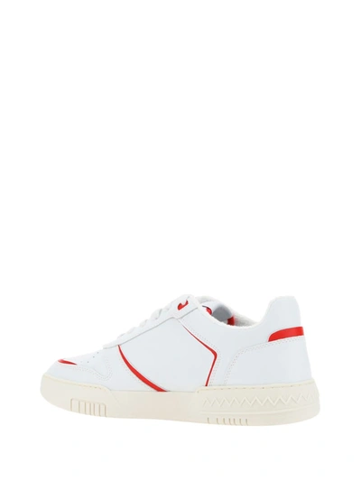 Shop Acbc Sneakers In White/red