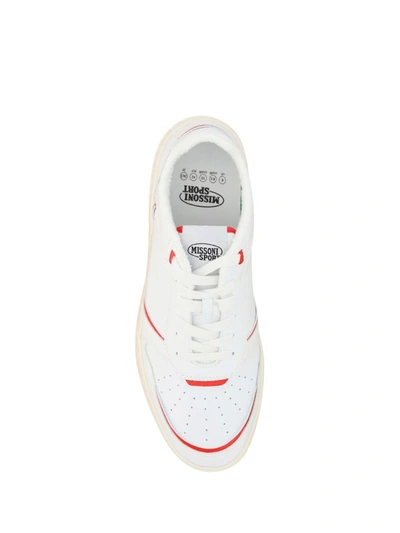 Shop Acbc Sneakers In White/red