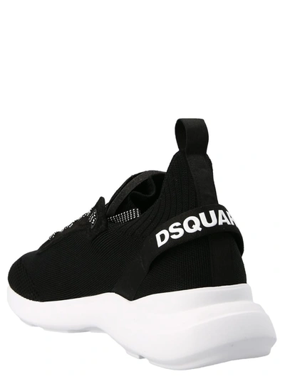Shop Dsquared2 'fly' Sneakers In White/black