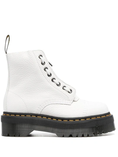 Shop Dr. Martens' Dr. Martens Sinclair Leather Ankle Boots In White